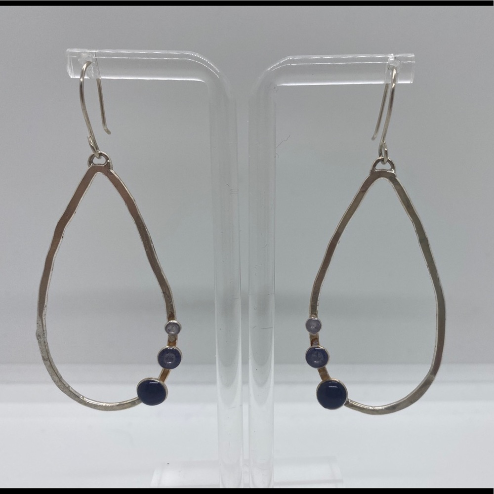 ☀️2/$8 Element Hammered Silver Chandelier Earrings, Perf